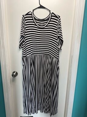 Torrid Black & White Striped Dress